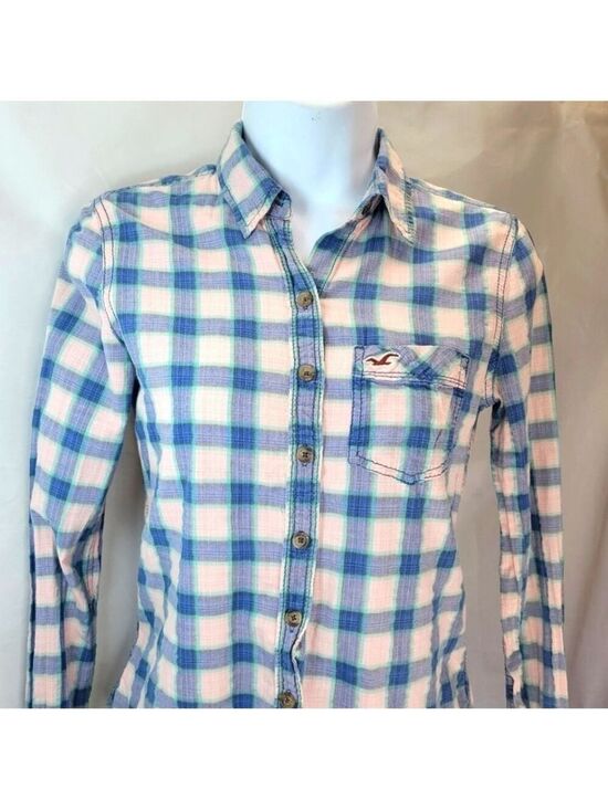 Hollister Tops - Hollister Plaid Button Up Long Sleeve Top Small